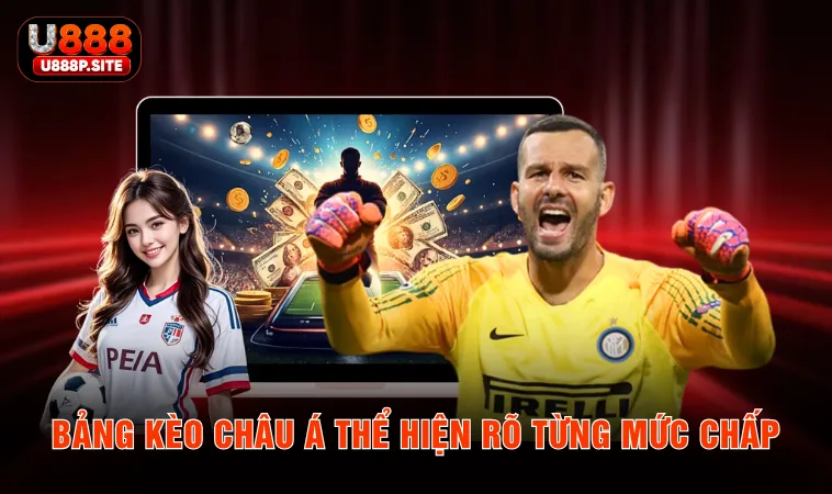 Bảng kèo Châu Á thể hiện rõ từng mức chấp