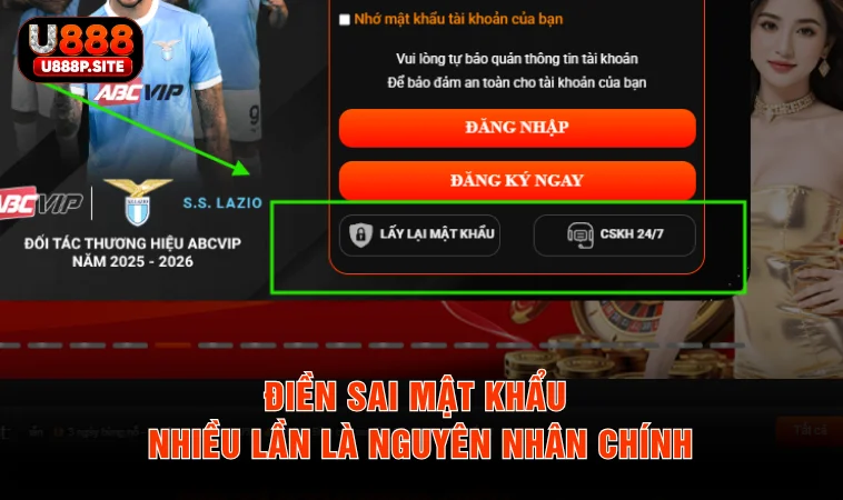 Điền sai mật khẩu nhiều lần là nguyên nhân chính