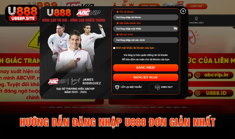 Hướng dẫn đăng nhập U888 đơn giản nhất