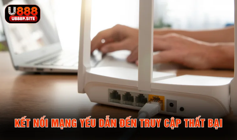 Kết nối mạng yếu dẫn đến truy cập thất bại