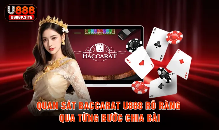 Quan sát Baccarat U888 rõ ràng qua từng bước chia bài